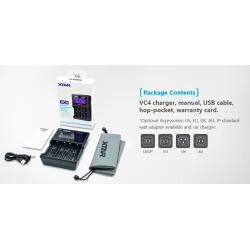 Bateríascargador de batería XTAR VC4 20700 18650 21700 14650 17335 17670 18490 10440 14500 16340 17500 18350 18500 18700 2265...