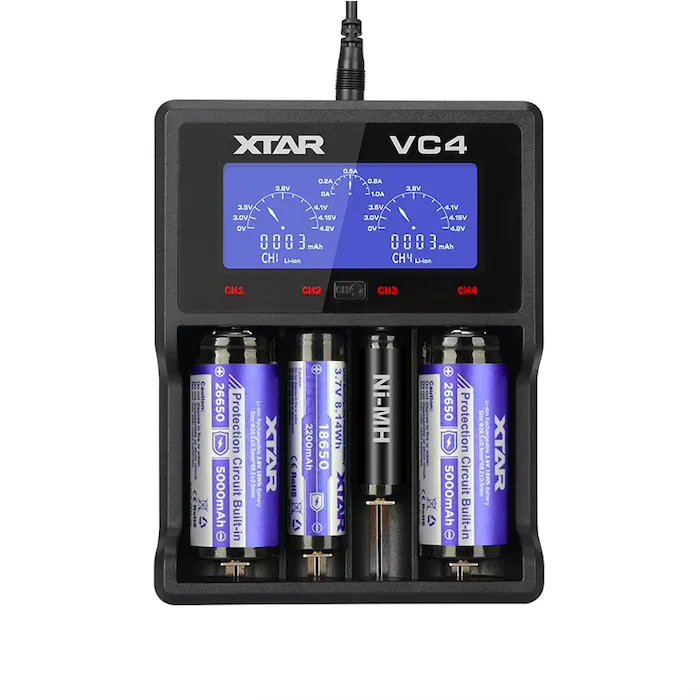 Bateríascargador de batería XTAR VC4 20700 18650 21700 14650 17335 17670 18490 10440 14500 16340 17500 18350 18500 18700 2265...
