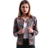 Floral design multicolor elegant short jacketJackets