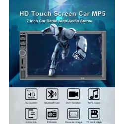 Din 2Radio de coche Bluetooth - DIN 2 - 7'' pantalla táctil LCD - reproductor MP3-MP5 - USB - MirrorLink