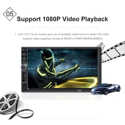 Din 2Radio de coche Bluetooth - DIN 2 - 7'' pantalla táctil LCD - reproductor MP3-MP5 - USB - MirrorLink