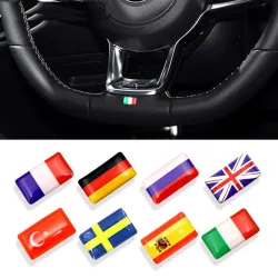 3D national flag emblem car sticker 8 pcsStickers
