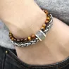 PulserasPulsera de acero inoxidable con piedras naturales