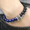 PulserasPulsera de acero inoxidable con piedras naturales