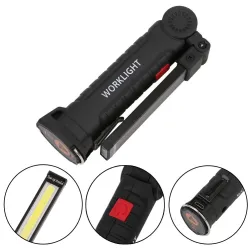 Herramientas de supervivenciaantorcha LED COB - recargable USB - con gancho colgante