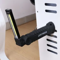 Herramientas de supervivenciaantorcha LED COB - recargable USB - con gancho colgante