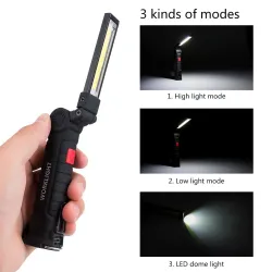 COB LED torch - USB rechargeable - with hanging hookSurvival tools