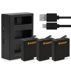 AHDBT-501 battery - three & dual ports USB charger for GoPro 7 /6 / 5 Action CameraBattery & Chargers