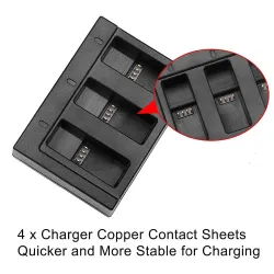 AHDBT-501 battery - three & dual ports USB charger for GoPro 7 /6 / 5 Action CameraBattery & Chargers