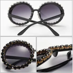 Round crystal sunglasses - UV400Sunglasses
