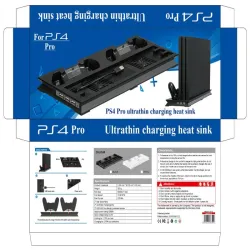 CargadoresPlaystation 4 Pro - soporte vertical - ventilador de refrigeración - estación de carga USB Hub