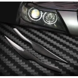 PegatinasPegatinas de cejas de coche para 2005 - 2011 BMW E90 E91 4DR - fibra de carbono