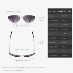 Cat eye - rimless sunglasses - UV400Sunglasses