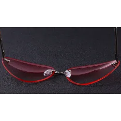 Cat eye - rimless sunglasses - UV400Sunglasses