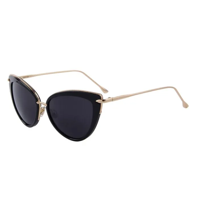 Retro cat eye - alloy frame - oval sunglasses - UV400Sunglasses