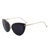 Retro cat eye - alloy frame - oval sunglasses - UV400Sunglasses