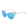 Retro cat eye - alloy frame - oval sunglasses - UV400Sunglasses