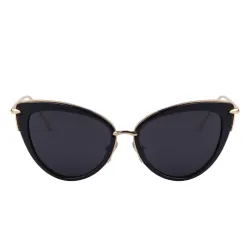 Retro cat eye - alloy frame - oval sunglasses - UV400Sunglasses