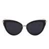 Retro cat eye - alloy frame - oval sunglasses - UV400Sunglasses