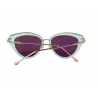 Retro cat eye - alloy frame - oval sunglasses - UV400Sunglasses
