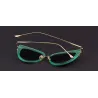 Retro cat eye - alloy frame - oval sunglasses - UV400Sunglasses