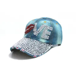 Crystal Love & lips - baseball cap - unisexHats & Caps