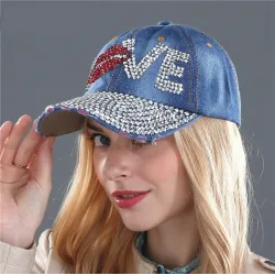 Sombreros / gorrasCrystal Love " labios - gorra de béisbol - unisex