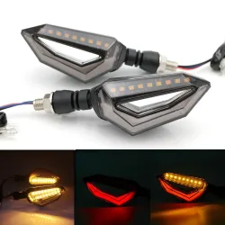 Luces de giro12 LED - luces de señal de giro de motocicleta universal para Harley Cruiser Honda Kawasaki BMW Yamaha 2 pcs