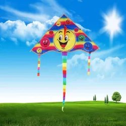 CometaTriángulo sonriente cara - cometa 80 cm