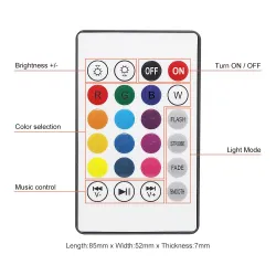 Smart RGB LED lamp with wireless Bluetooth speaker - remote controlE27