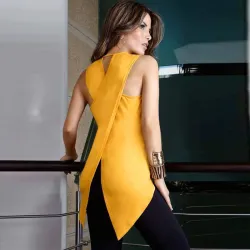 Blusas y camisasCruz irregular blusa - elegante superior