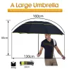 Outdoor & CampingGran paraguas resistente al viento 130 cm