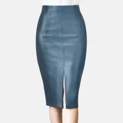 Elegant leather midi skirtDresses