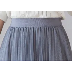 VestidosModa midi falda plegada