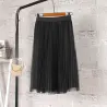 VestidosModa midi falda plegada
