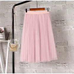 VestidosModa midi falda plegada