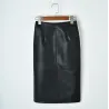 VestidosElegante falda de midi de cuero