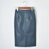 Elegant leather midi skirtDresses