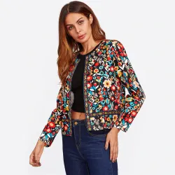 ChaquetasChaqueta elegante con estampado floral