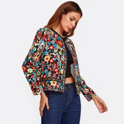 ChaquetasChaqueta elegante con estampado floral
