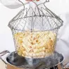 CocinaCargador plegable - cesta de cocción de malla de acero inoxidable
