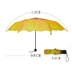 Sunflower design - rain & sun umbrella - foldingOutdoor & Camping
