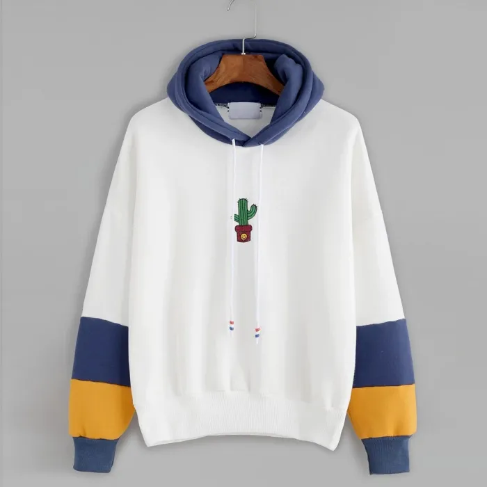 Hoodies & JerséisRebobinado con impresión de cactus