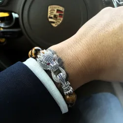 Pulserasdragón de cristal - pulsera con cuentas de piedra