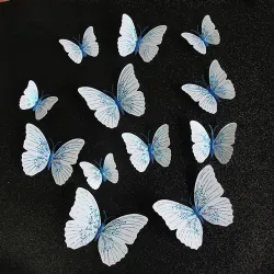 Pegatinas de paredmariposa 3D - pegatina de pared con imán 12 piezas