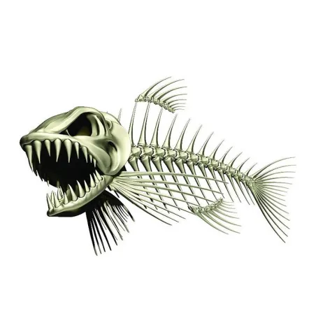 Pegatinas3D pescado esqueleto - coche & motocicleta pegatina 13 * 85cm