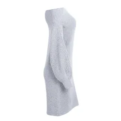 Off-shoulder knitted dress - loose sweaterDresses