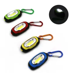 llaveroMini LED COB Linterna de 3 modelos con karabiner
