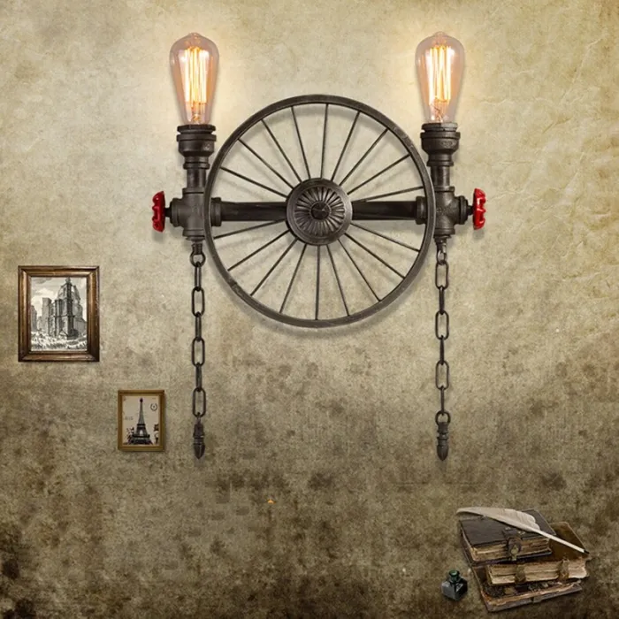 ApliquesRueda de hierro - lámpara de pared retro