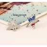 Crystal stars earrings - stainless steelEarrings